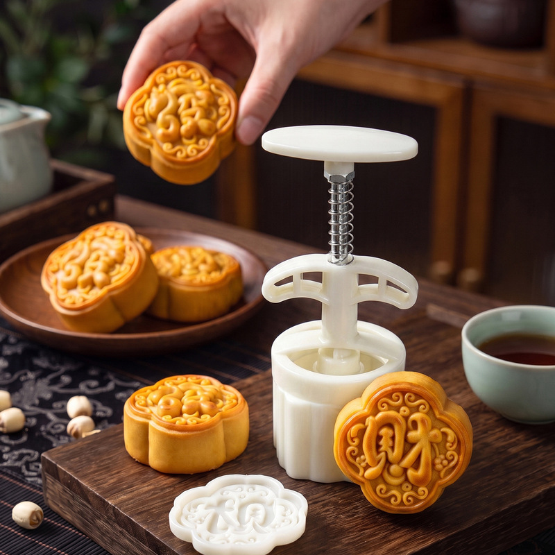 Food Or Snacks - Anında Zenginlik Çin Desenli Ay Çöreği