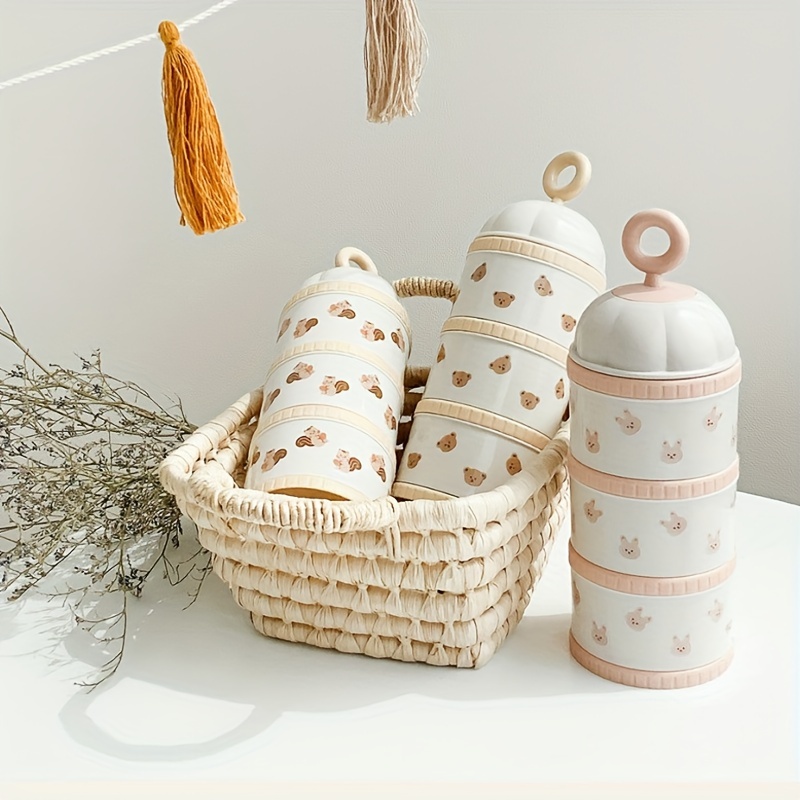 Food Snacks For Toddlers - 3 Katmanlı Bebek Mama Tozu Dağıtıcısı