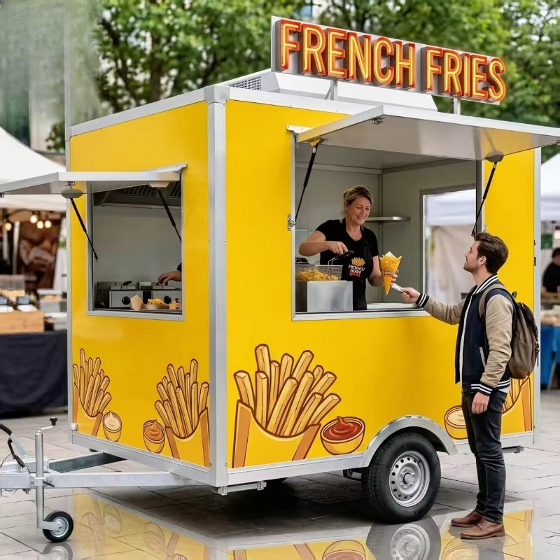 Food Snacks Easy - Tekerlekli Mobil Atıştırmalık Arabası, Kolay Taşınabilir