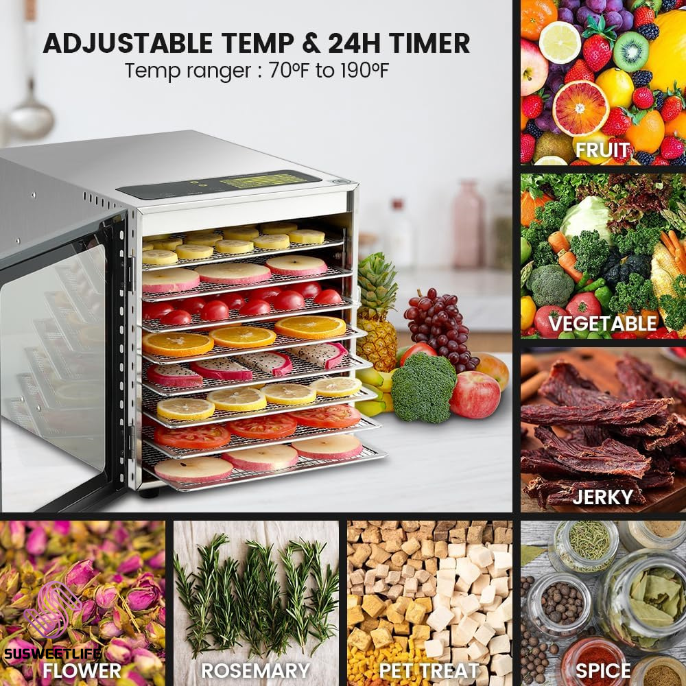 500W 8 Tepsili Büyük Kapasitel - Food Snacks Healthy incelemesi ve fiyatı